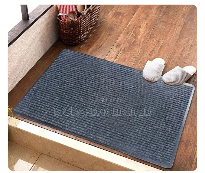 Ribbed Carpet Entrance Mat 80x120cm 10mm Heavy Duty