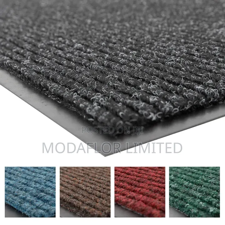 Heavy Duty Ribbed Entrance Mat 80x120cm 10mm