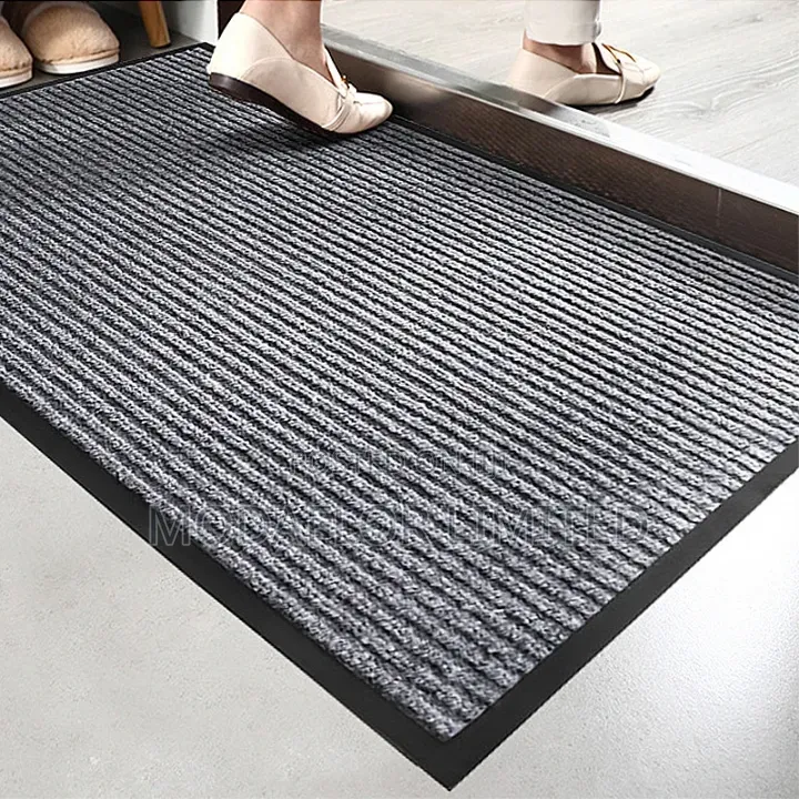 Entrance Carpet Mat 80x120cm 10mm Rubber Edge Ribbed