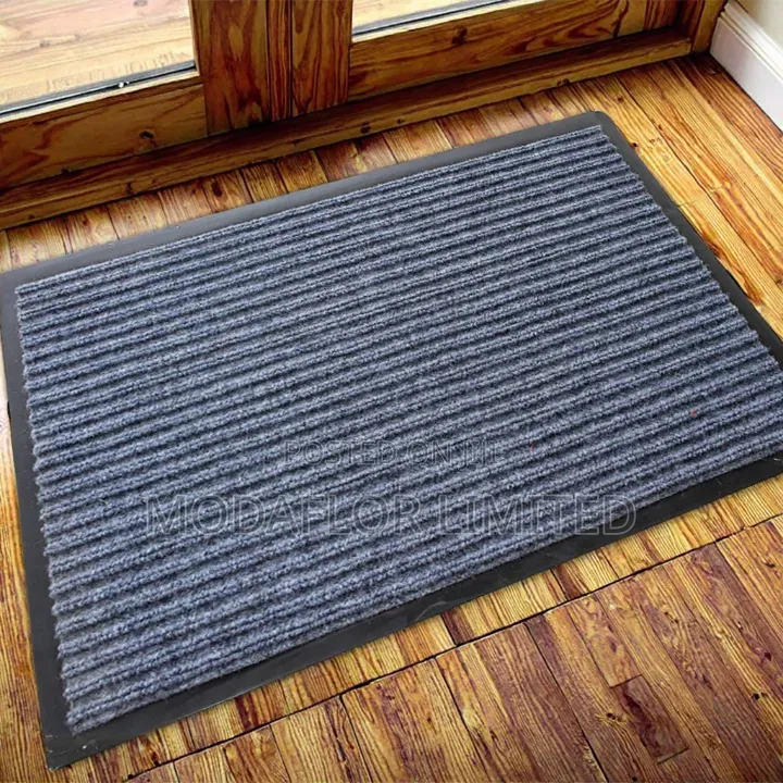 Entrance Carpet Mat 80x120cm 10mm Rubber Edge Ribbed