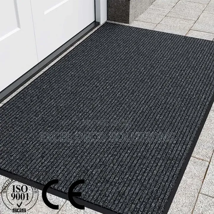 Commercial Ribbed Carpet Entrance Mat 80x120cm 10mm