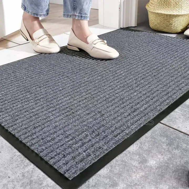 Ribbed Carpet Entrance Runner Mat 80x120cm 10mm