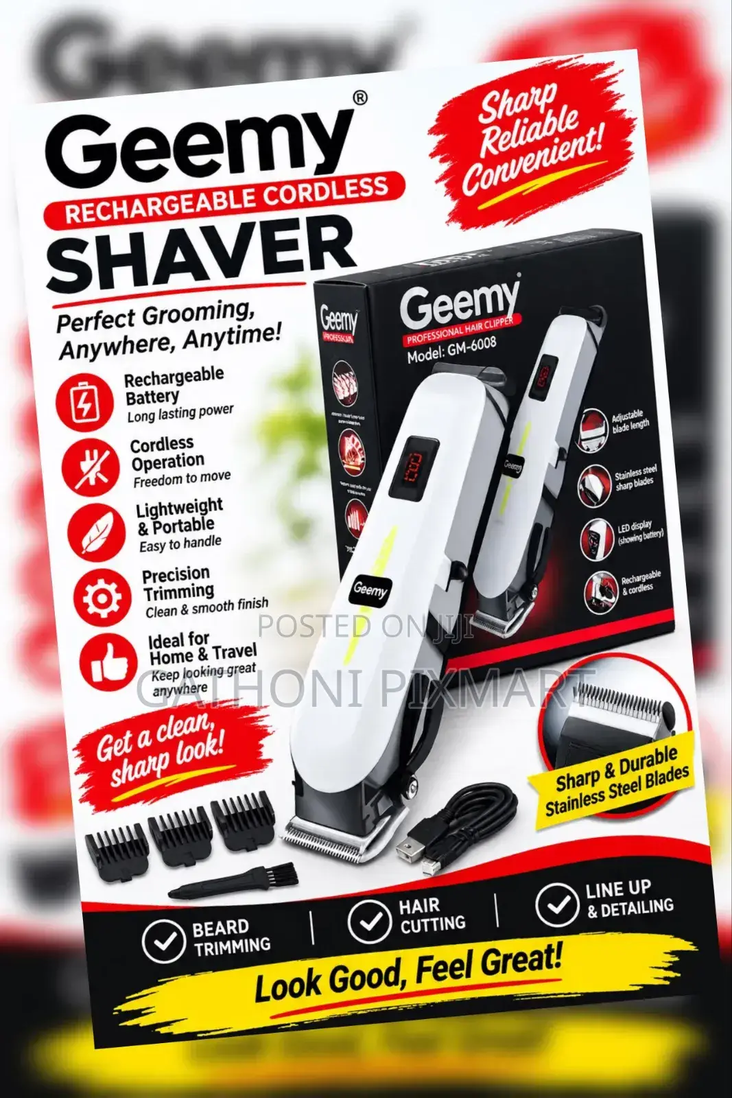 Portable Geemy Rechargeable Shaver
