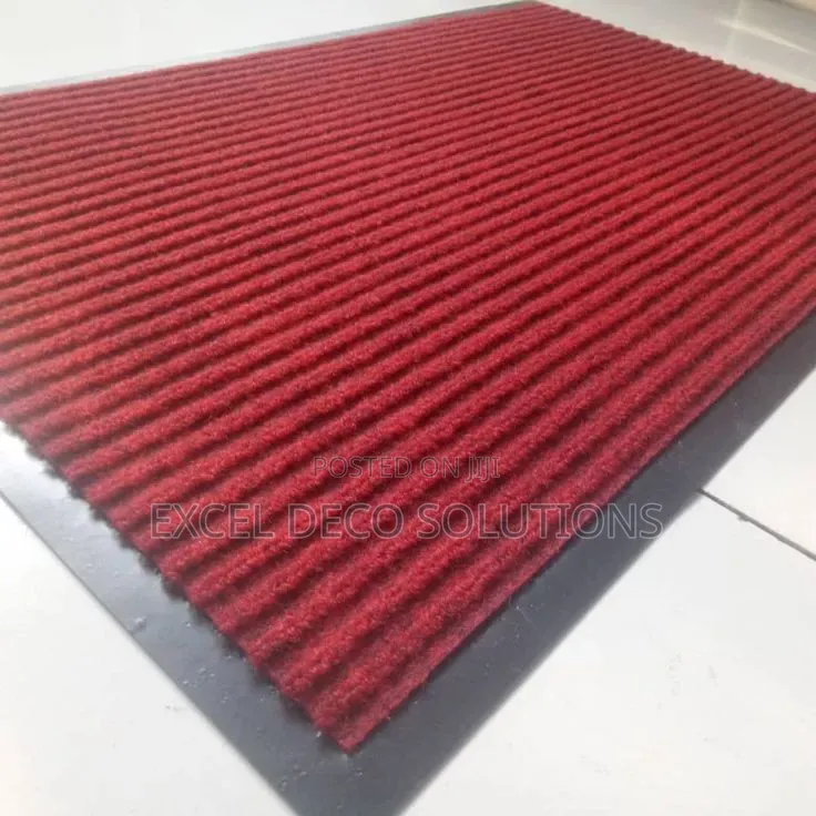 Ribbed Carpet Floor Mat 80x120cm 10mm Entrance Rubber Edge