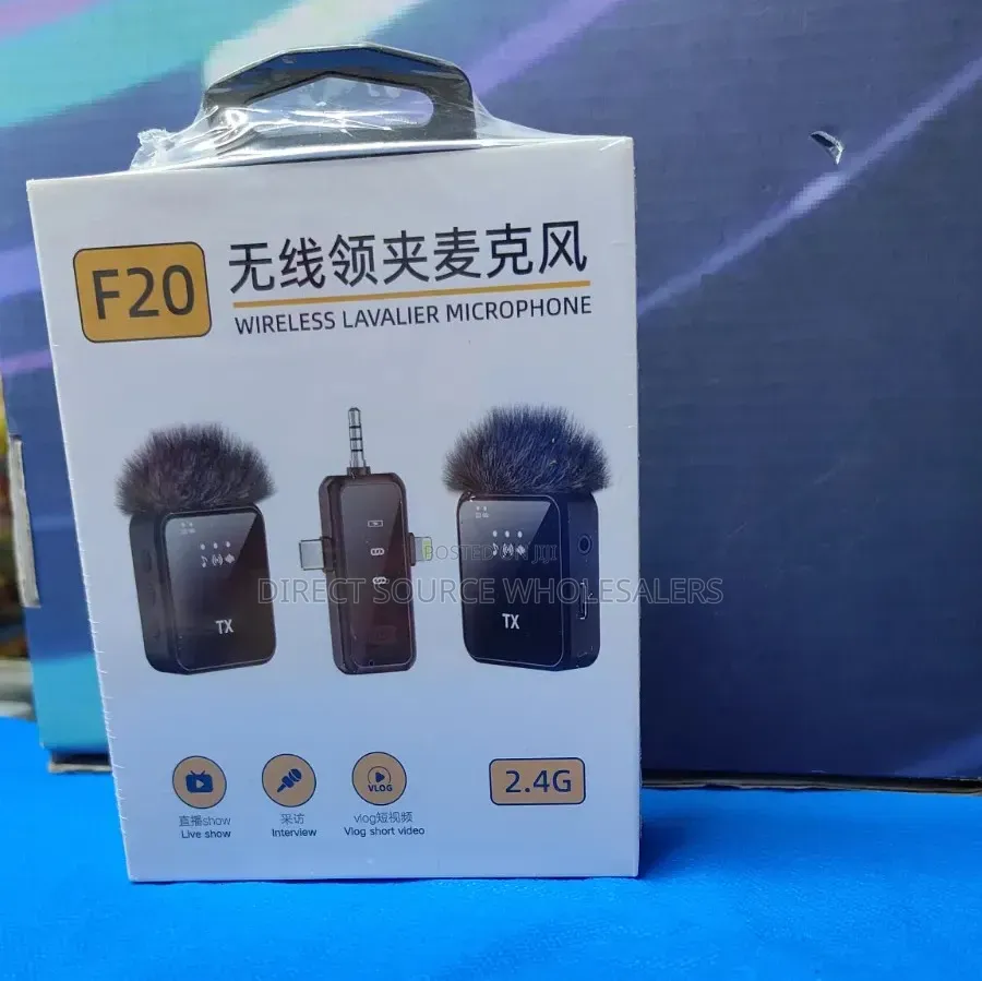 F20 Wireless Lavalier Microphone 2.4G for Phone & Camera