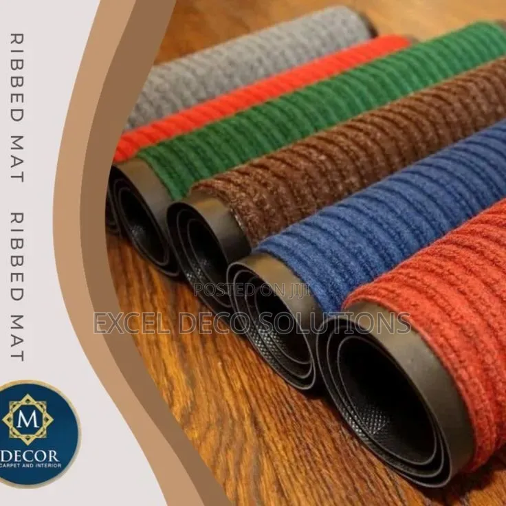Ribbed Carpet Entrance Floor Mat 80x120cm 10mm Heavy Duty