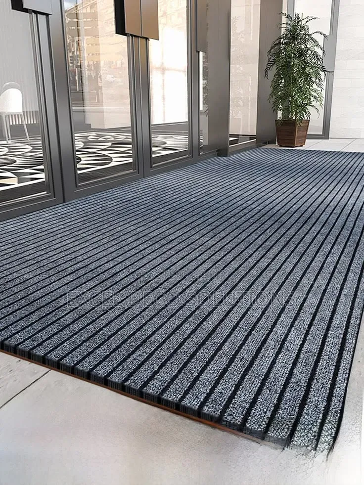 Ribbed Carpet Entrance Floor Mat 80x120cm 10mm Heavy Duty