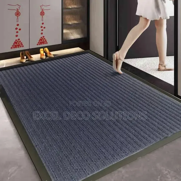 Ribbed Entrance Carpet Mat 80x120cm 10mm for High Traffic Areas