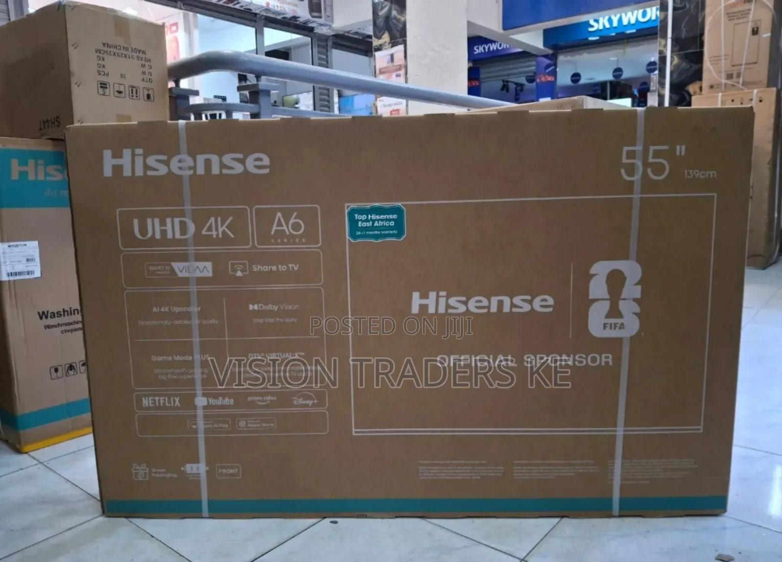 Hisense 55 Inches UHD 4K A6 Series 55A6QKEN 55" Frameless TV