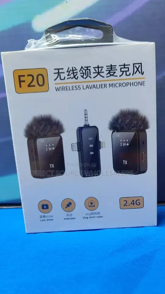 F20 Wireless Clip Microphone for TikTok Live & YouTube