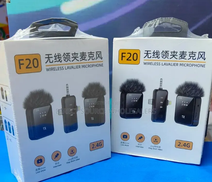 F20 2.4G Wireless Clip Mic for Phone Video & Content Creation