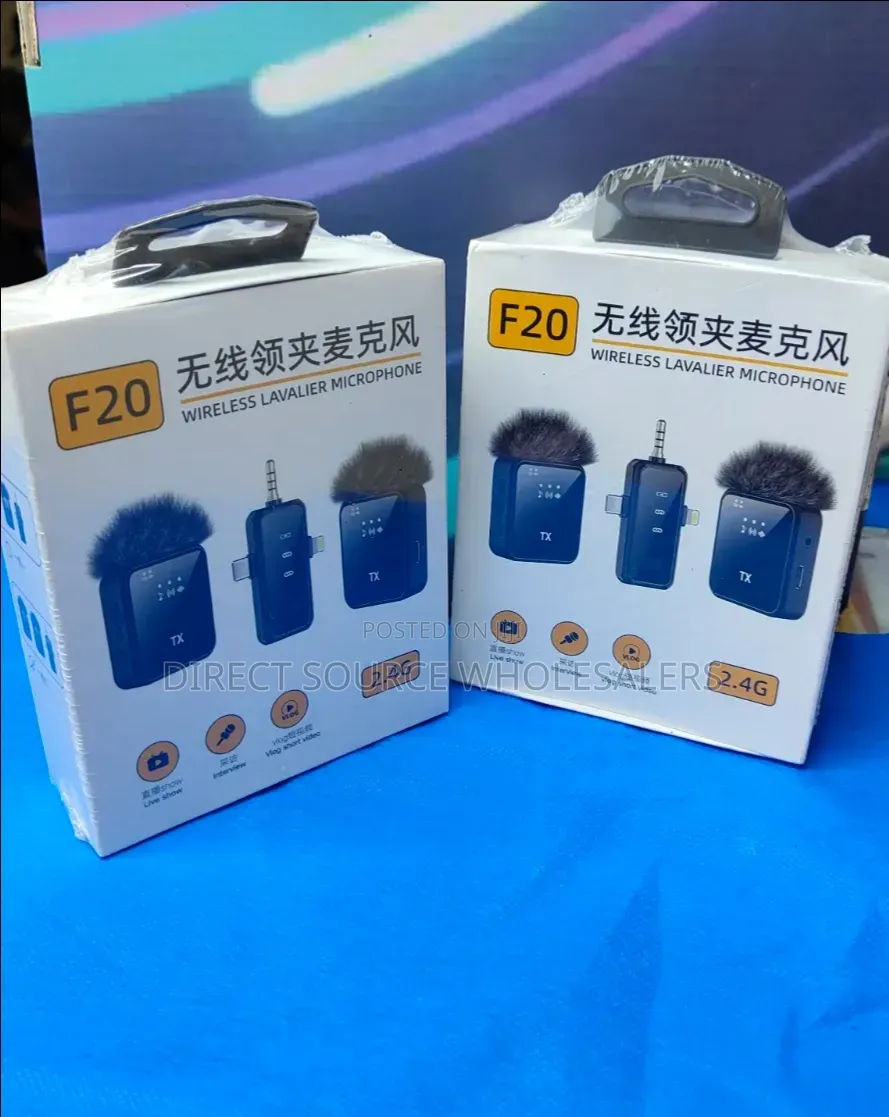 F20 2.4G Wireless Clip Mic for Phone Video & Content Creation