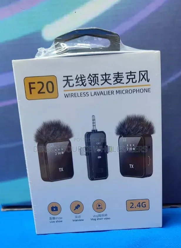 F20 Wireless Lapel Mic for Interviews, Vlogs & Live Streaming