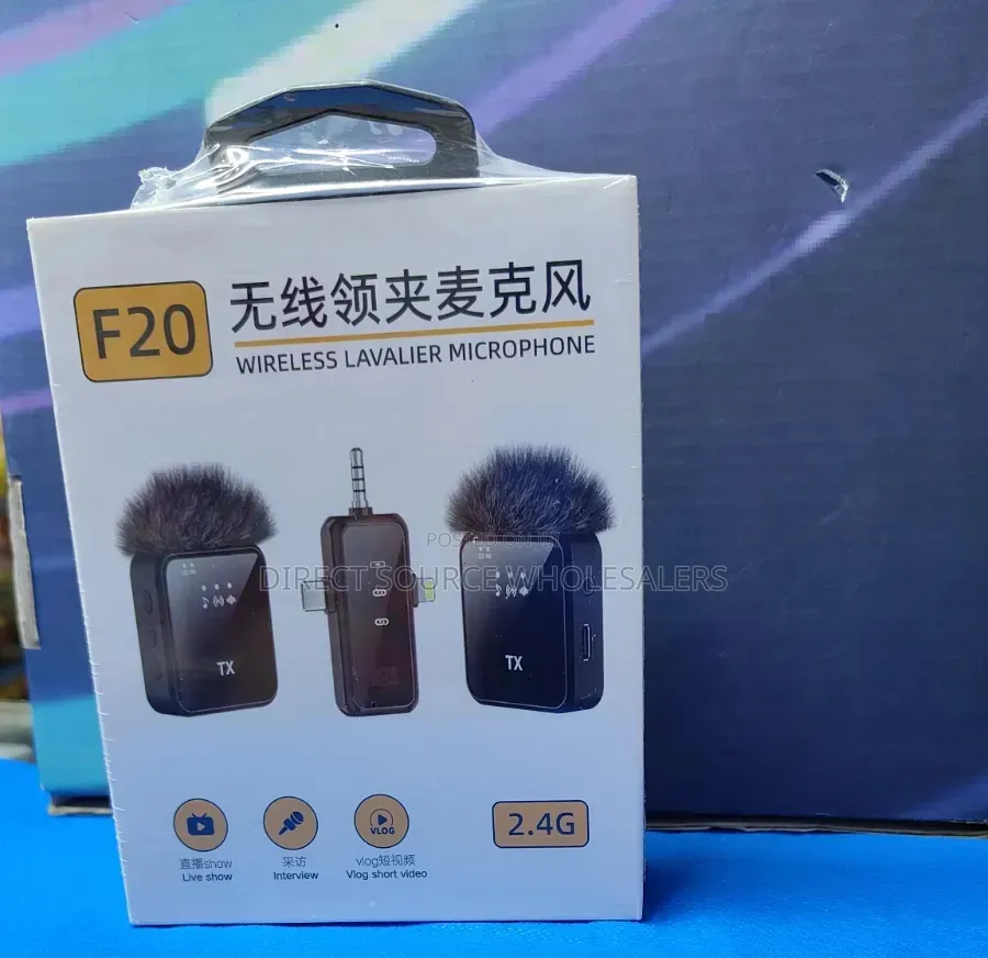 F20 Wireless Lapel Mic for Interviews, Vlogs & Live Streaming