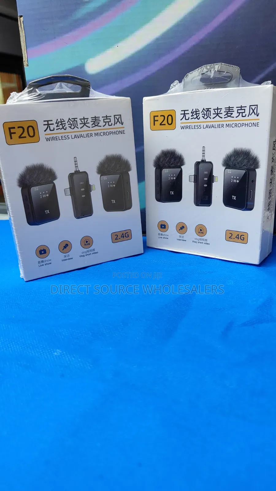 F20 Portable Wireless Microphone Kit for Mobile Recording