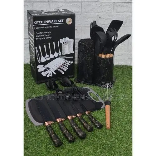 25PCs Marble Silicone Serving/Cooking Spoons/Utensils Set