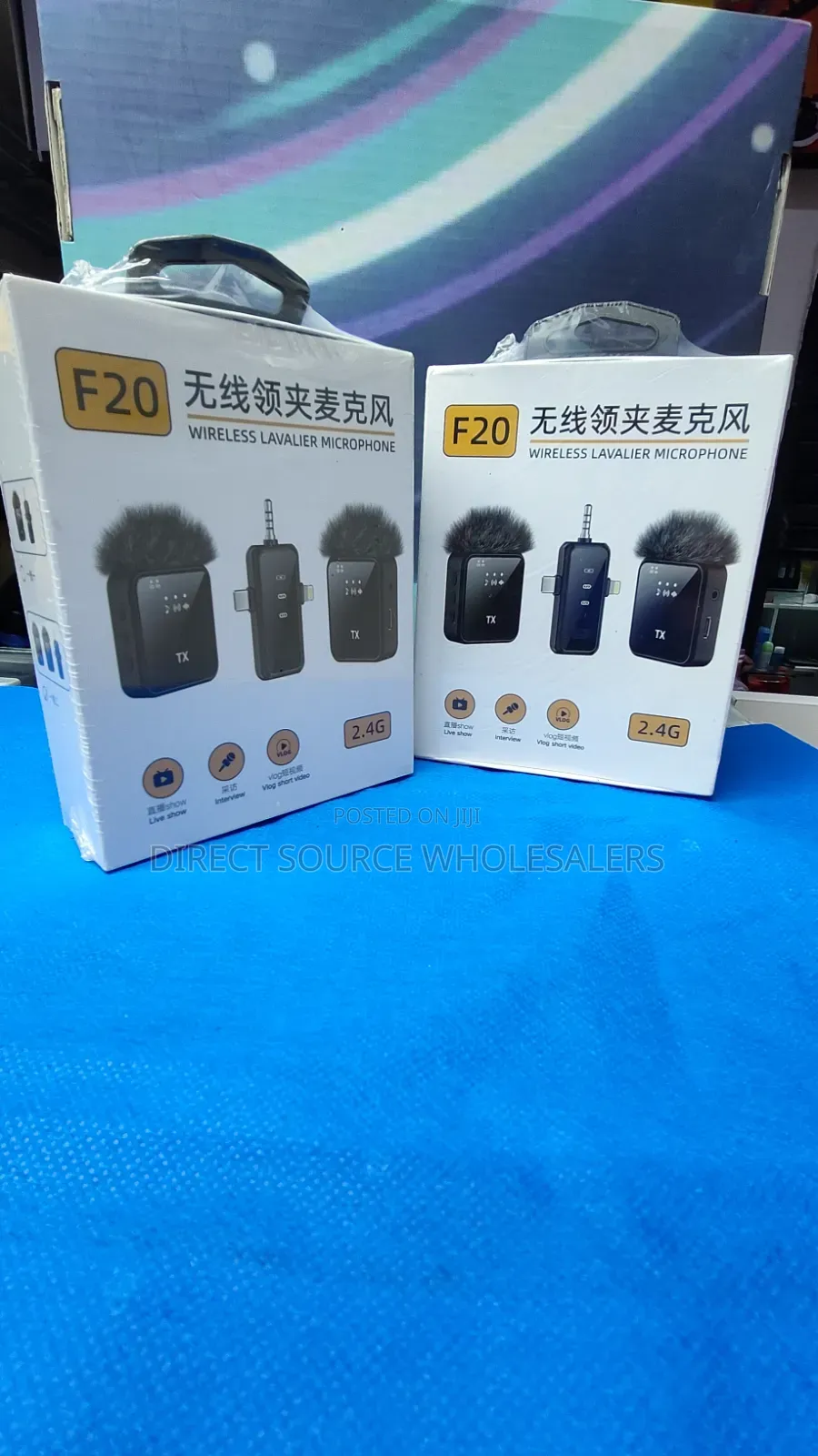 Professional F20 Wireless Lavalier Mic 2.4G Noise Reduction