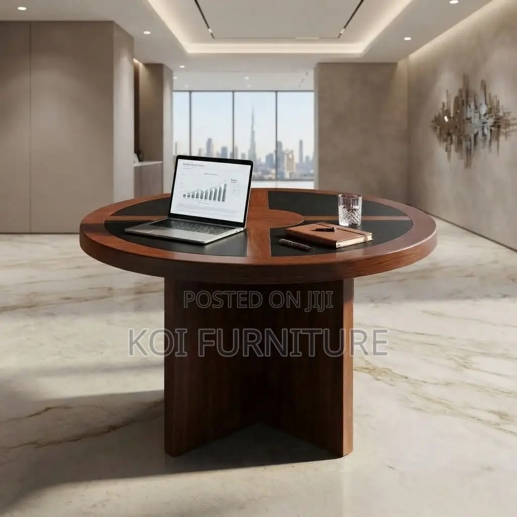 Boardroom Table; 120CM Round Executive Mahogany Boardroom Tables