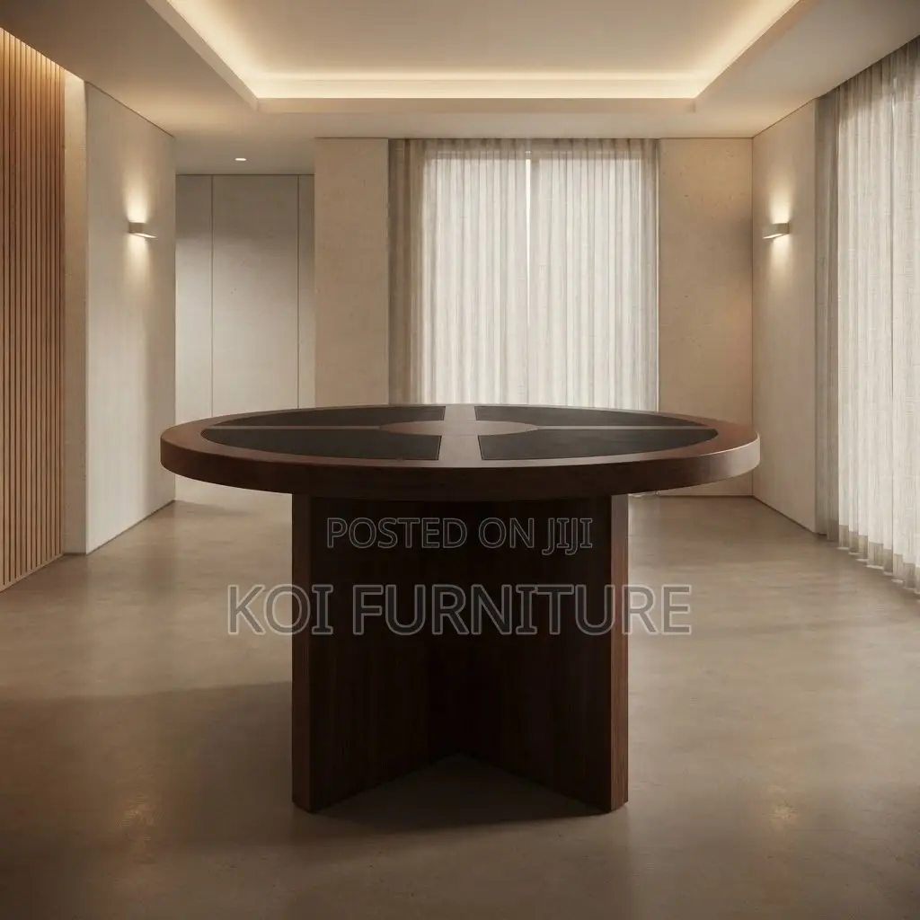 Boardroom Table; 120CM Round Executive Mahogany Boardroom Tables