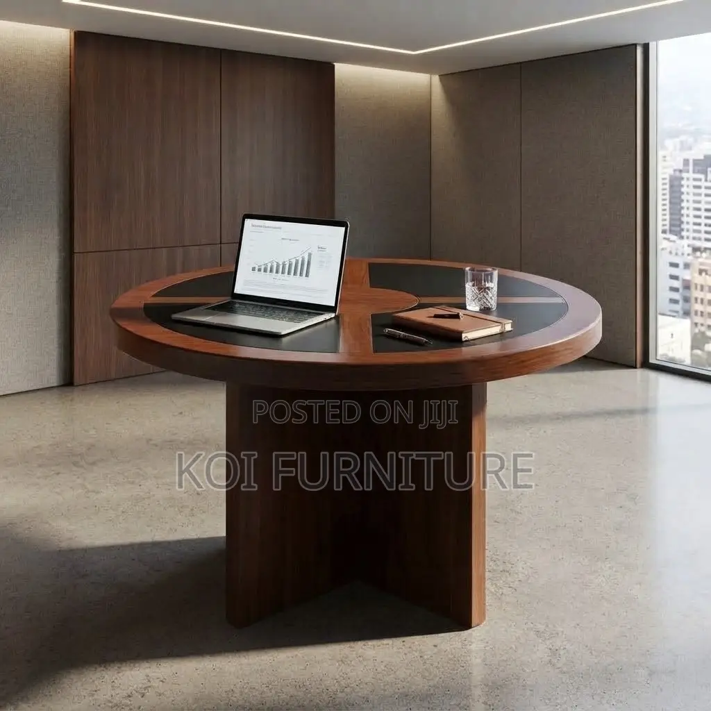 Boardroom Table; 120CM Round Executive Mahogany Boardroom Tables