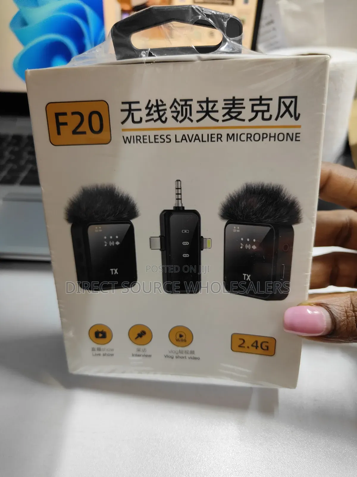 F20 2.4G Wireless Microphone for TikTok, YouTube & Vlogging