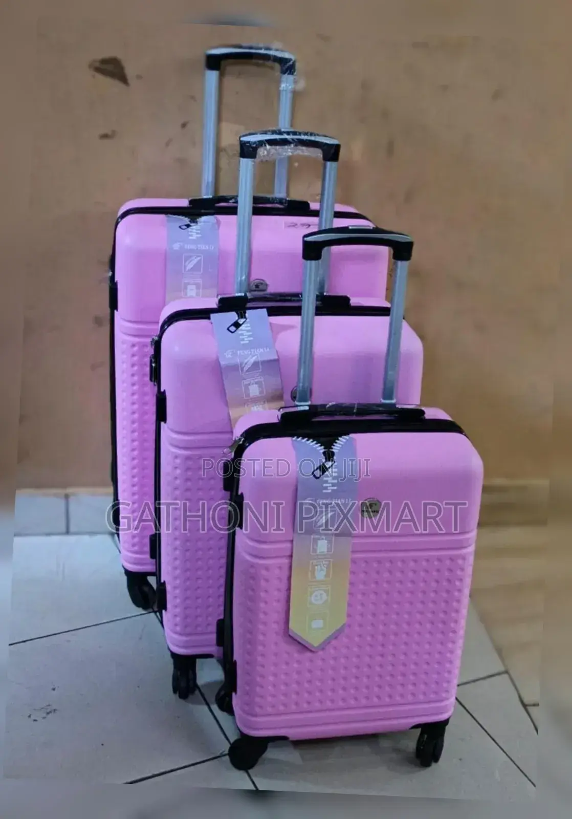 3-Piece Fibre Suitcase Set With 360° Spinner Wheels