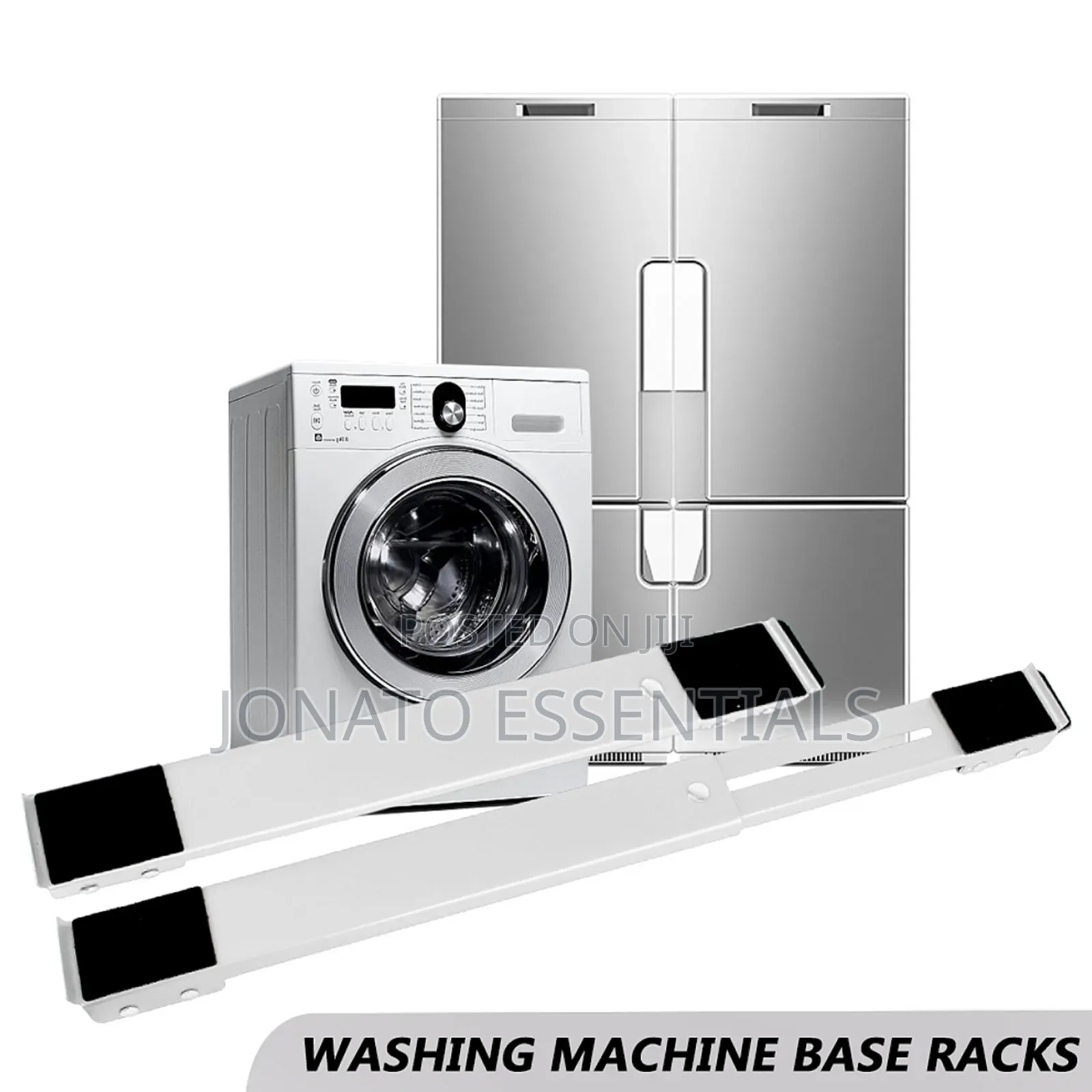Adjustable Washing Machine and Fridge Base Stand, Mobile Roller Base