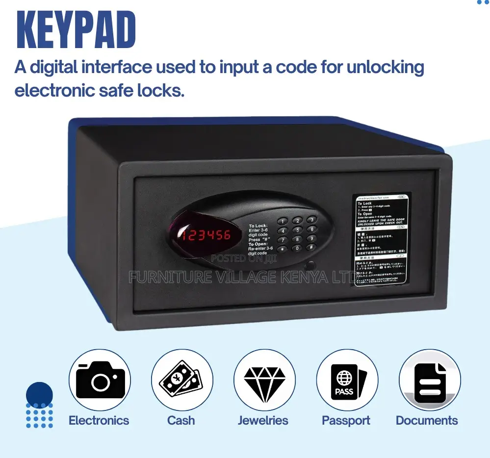 Fireproof Safe; Modern 9 KG's Imported Home/Office Fireproof Safe Box