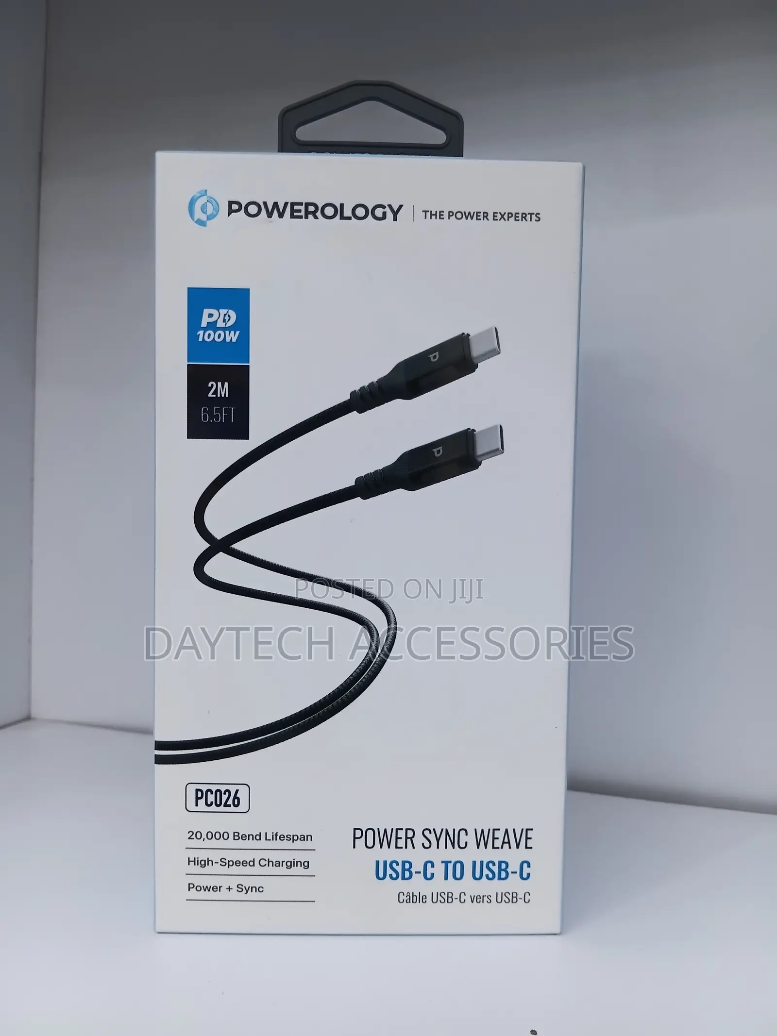 Powerology Power Sync Weave 100W USB-C to USB-C Cable (PC026)
