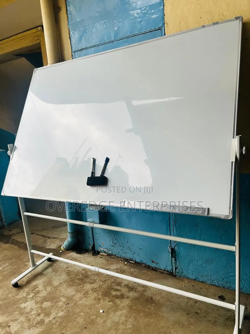 6ftx4ft Flippable Boardroom Whiteboard With Stand