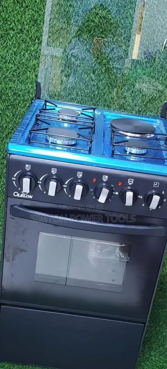 OLELON 50x55 Cm 3+1 Standing Cooker With Electric Oven.