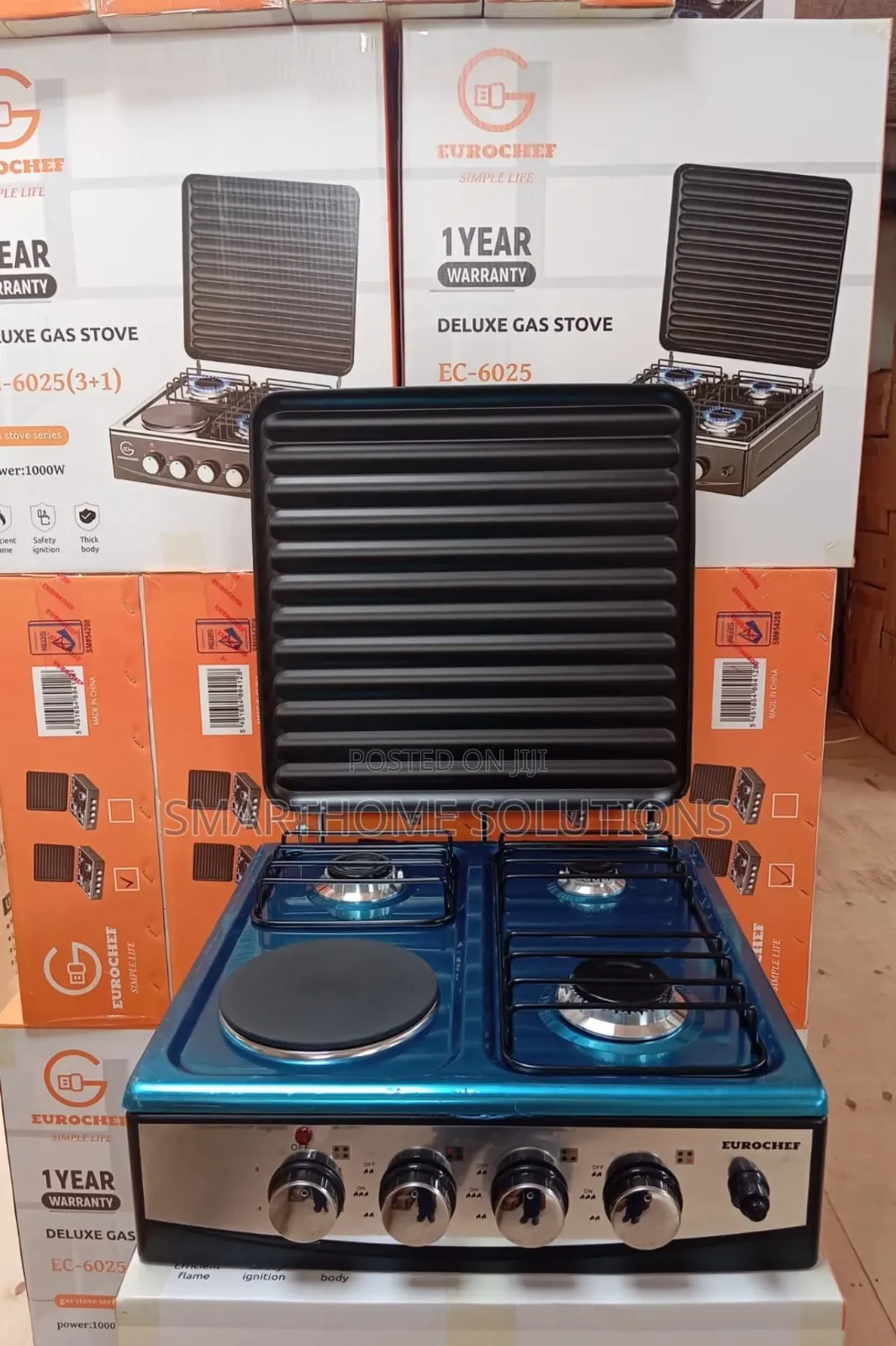 Eurochef 3+1 Table Top Stainless Steel Auto Ignation Cooker