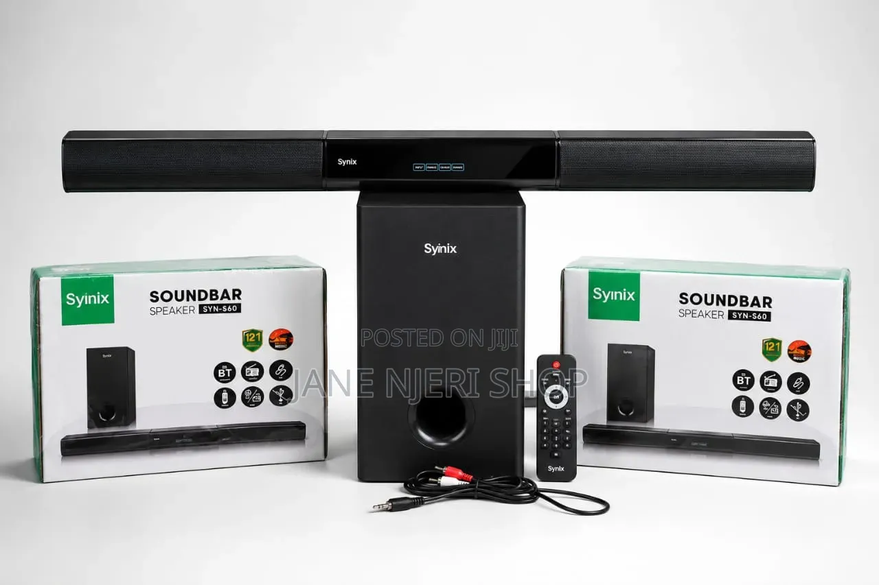 Syinix Soundbar
Model SYN-Q120
Bluetooth
USB/Sd Card