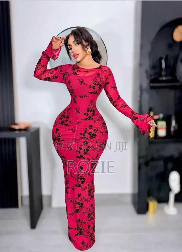 Red Long Sleeve Maxi Dress for Women – Dinner & Party Dress