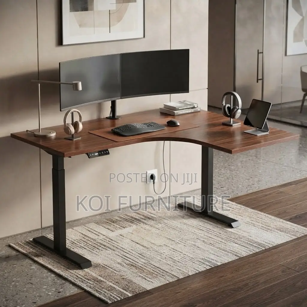 Office Desk; 1.4 Meters Electric Adjustable Sit Stand Flexy Desk