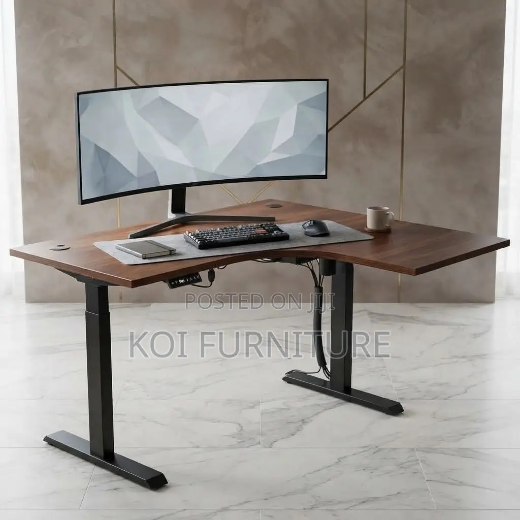 Office Desk; 1.4 Meters Electric Adjustable Sit Stand Flexy Desk