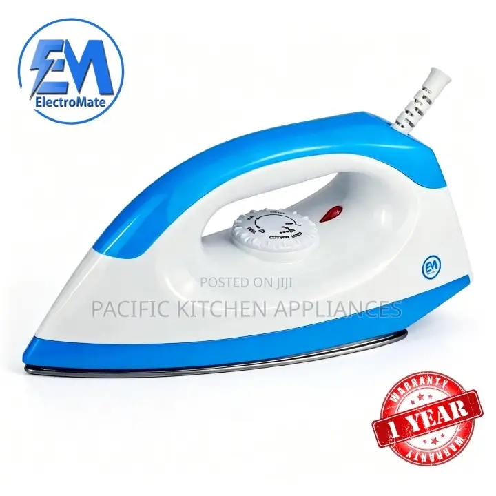 EM Dry Iron Box 1000W With 5-Gear Temperature Control