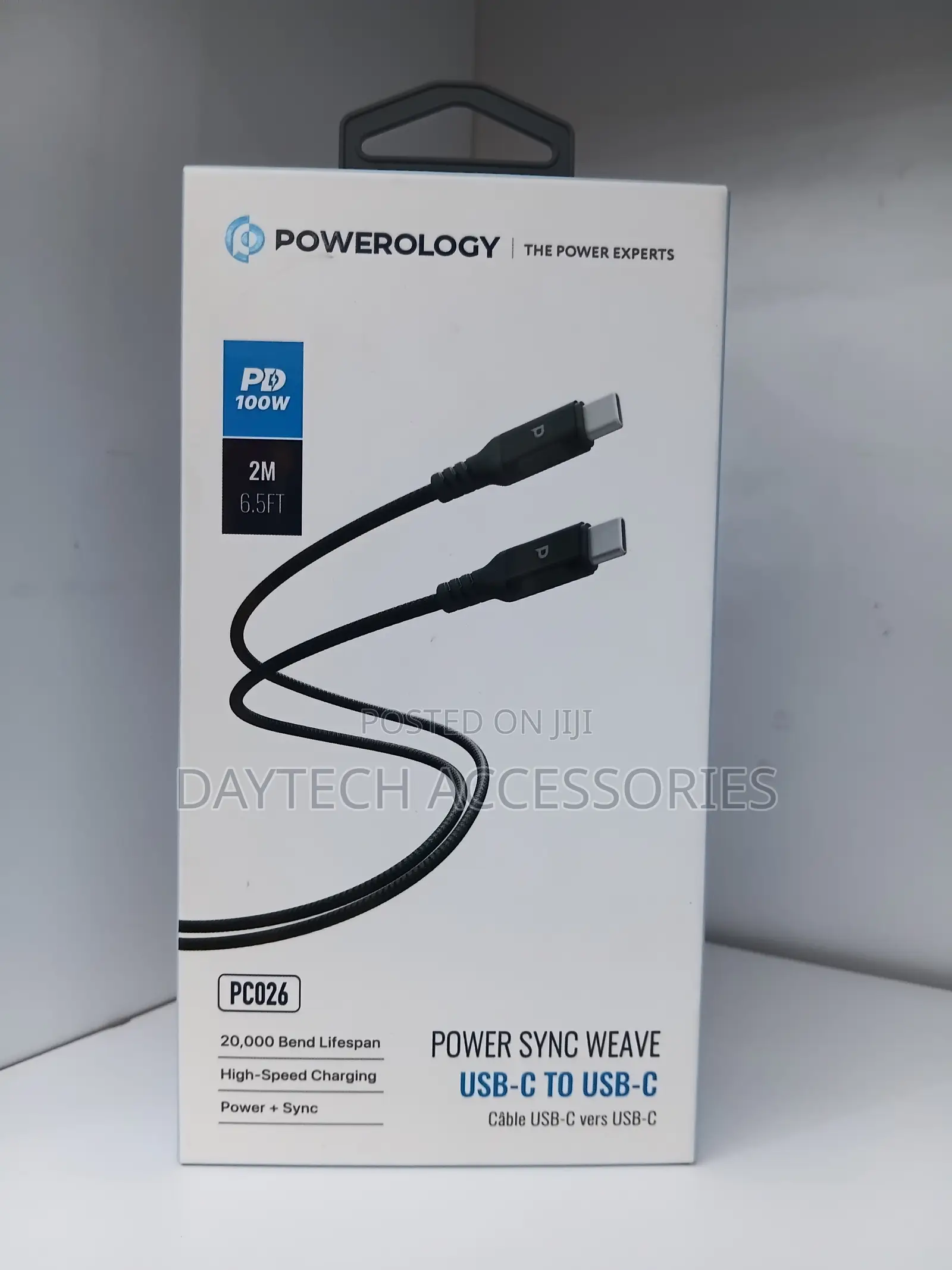 Powerology 100w USB-C to USB-C V3.1 5g Cable 2m