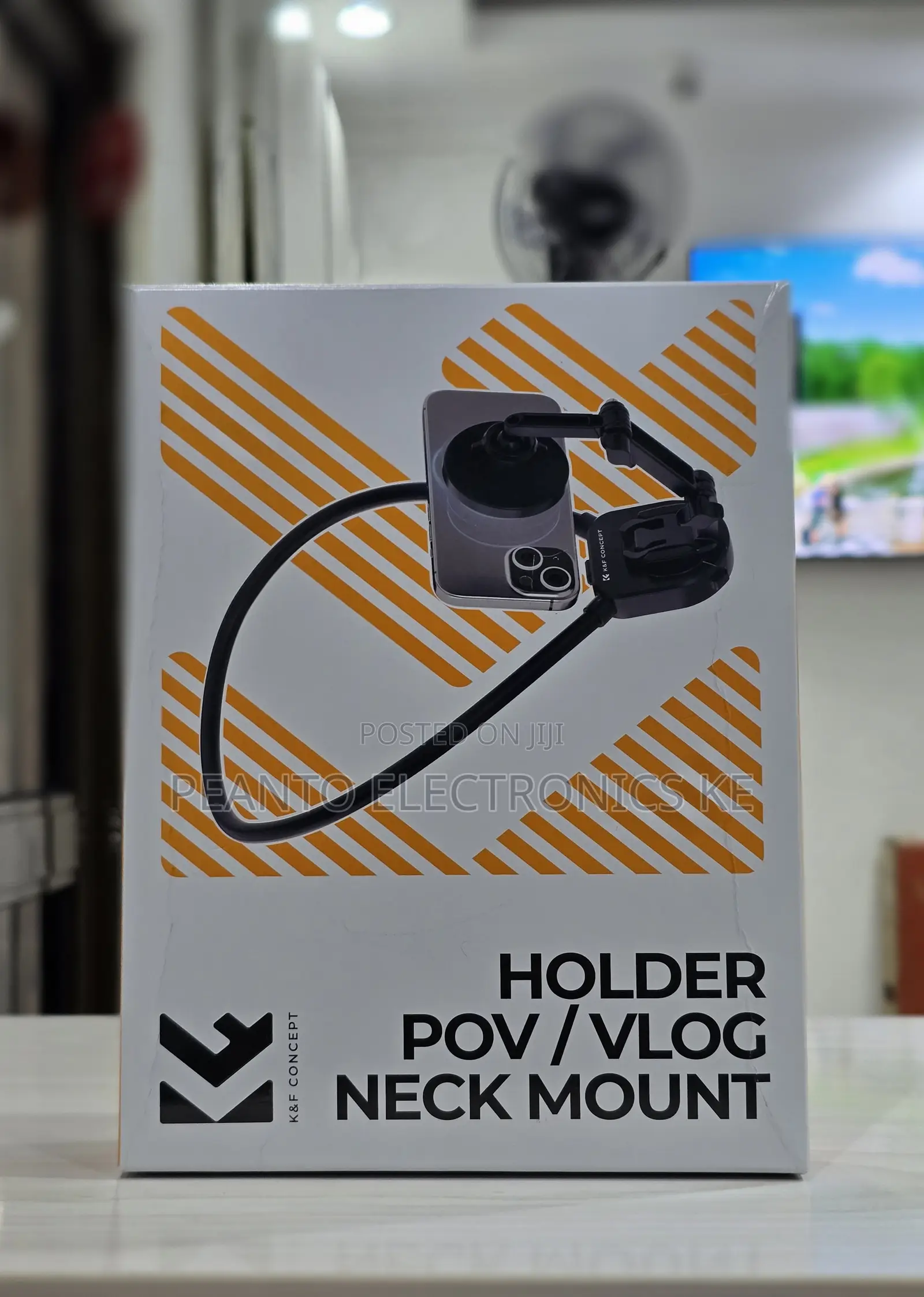 K&F 2-in-1 Neck Phone Holder, Magnetic & Clip-On, Hands-Free POV