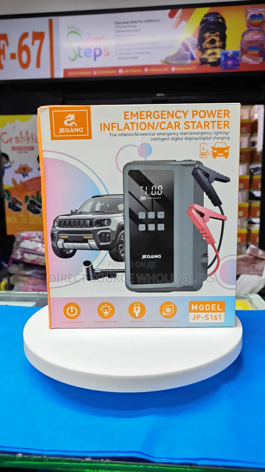 JEQANG Car Battery Jump Starter Digital Tyre Compressor
