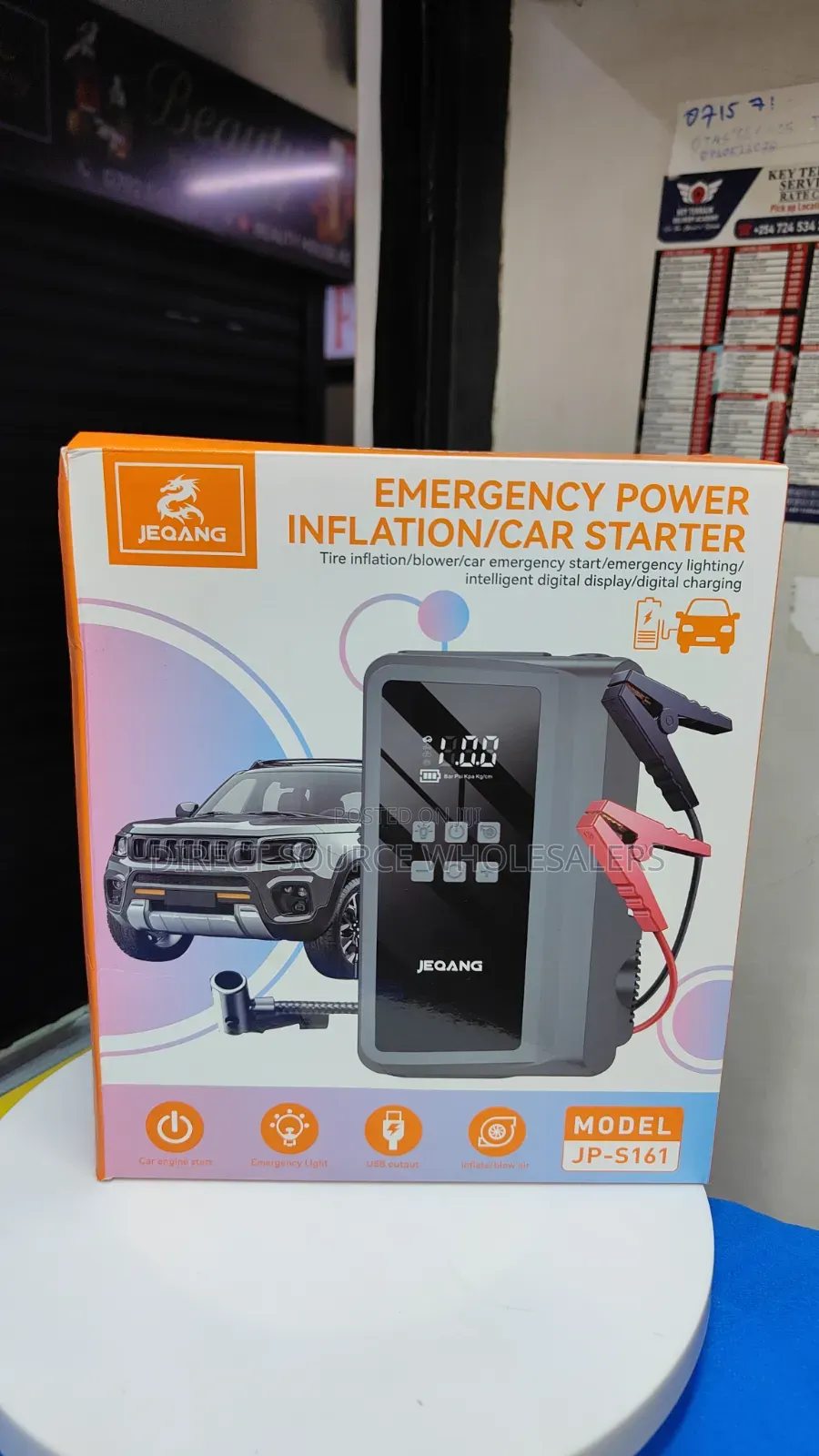 Portable Vehicle Jump Start Power Bank & Air Inflator