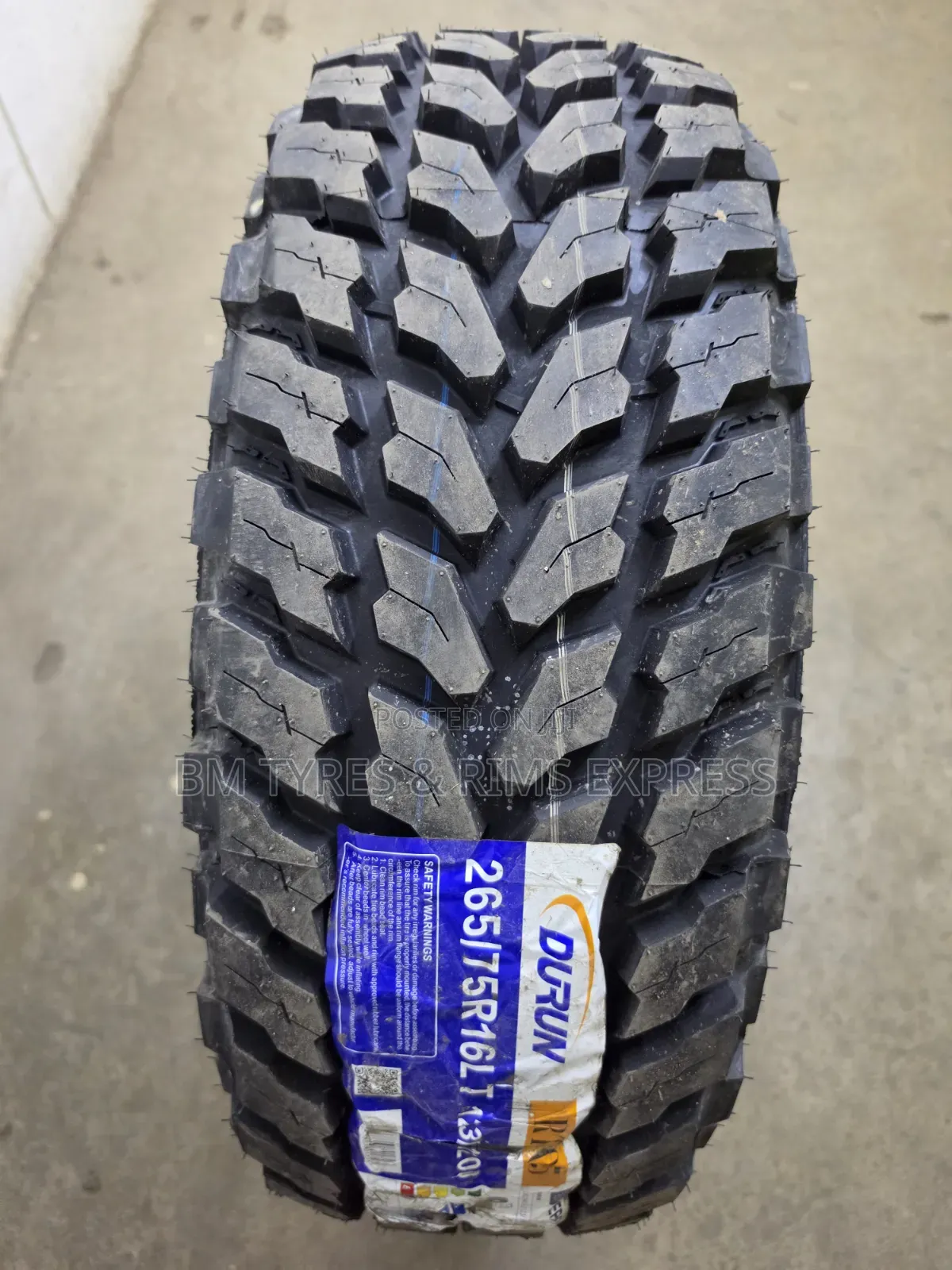 Lt 265 /75 R16 Durun Tyres (Mud Terrein)