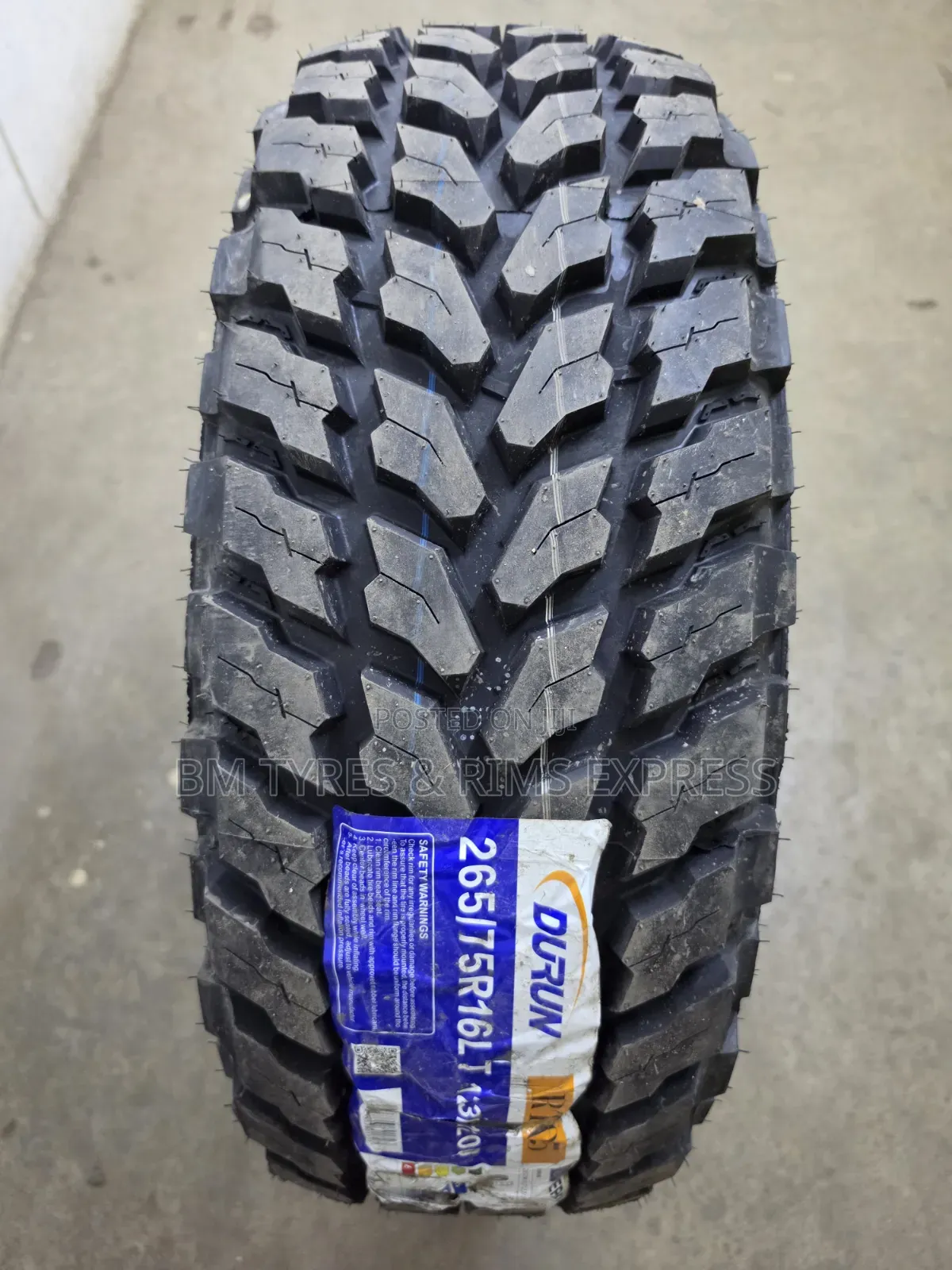 Lt 265 /75 R16 Durun Tyres (Mud Terrein)