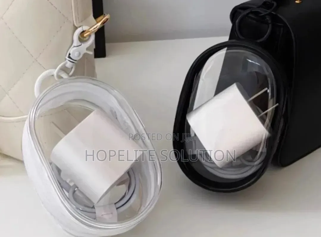 Portable Mini Clear Charger/Cable Bag
