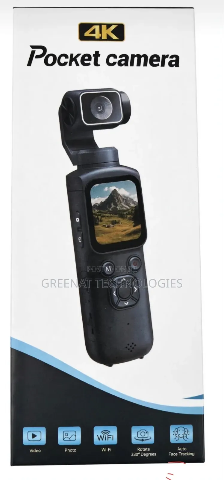 330 Degree Rotation 4K Ultra HD Smart Pocket Camera