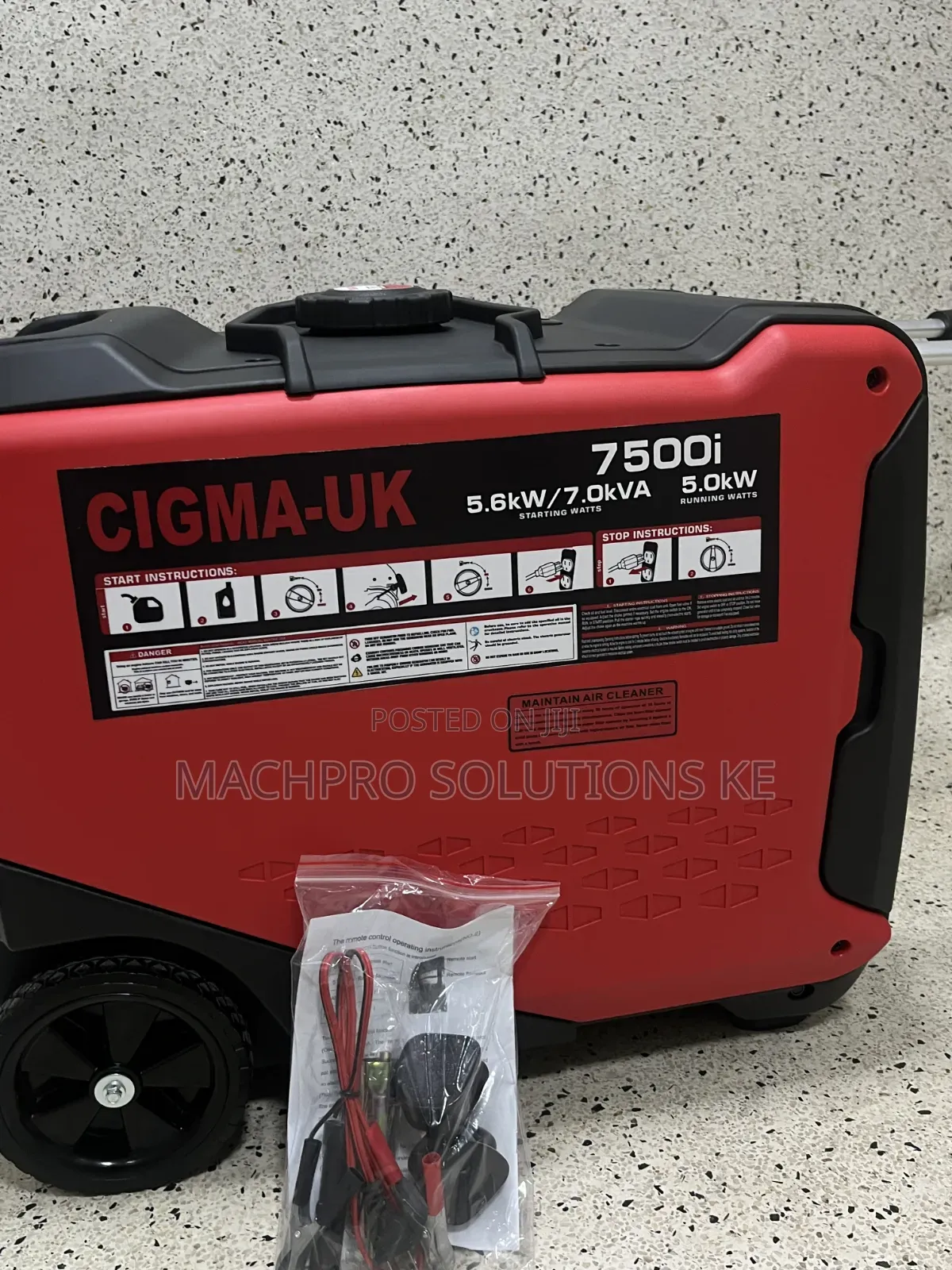 CIGMA-UK 7500i Silent Inverter Generator - 5.6kW Starting Watts