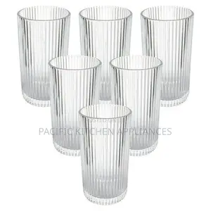 520ml Ribbed Elegance Glass Set 6pcs Premium for Stylish Living