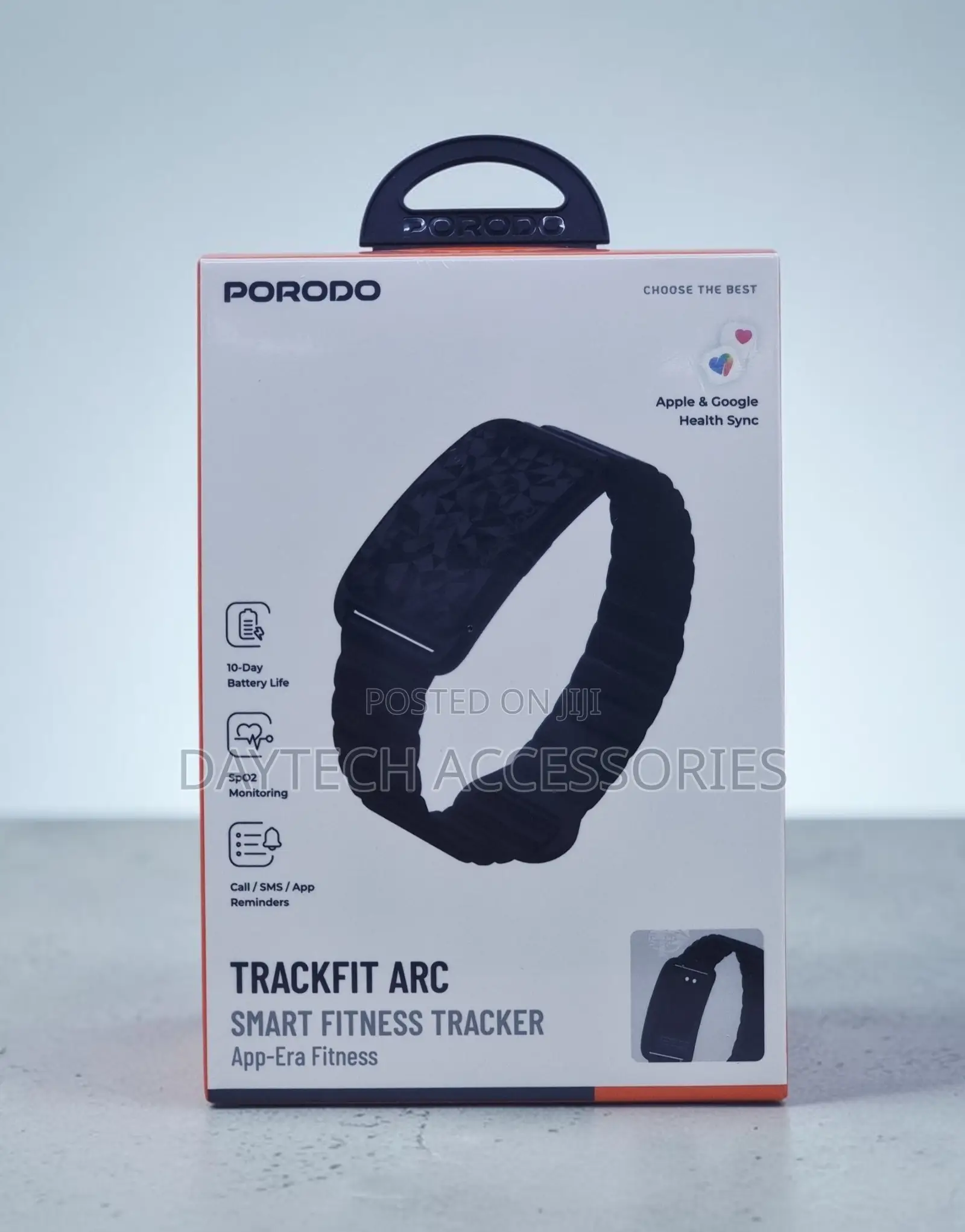 Porodo TrackFit Arc Smart Fitness Tracker With SpO2 Monitoring