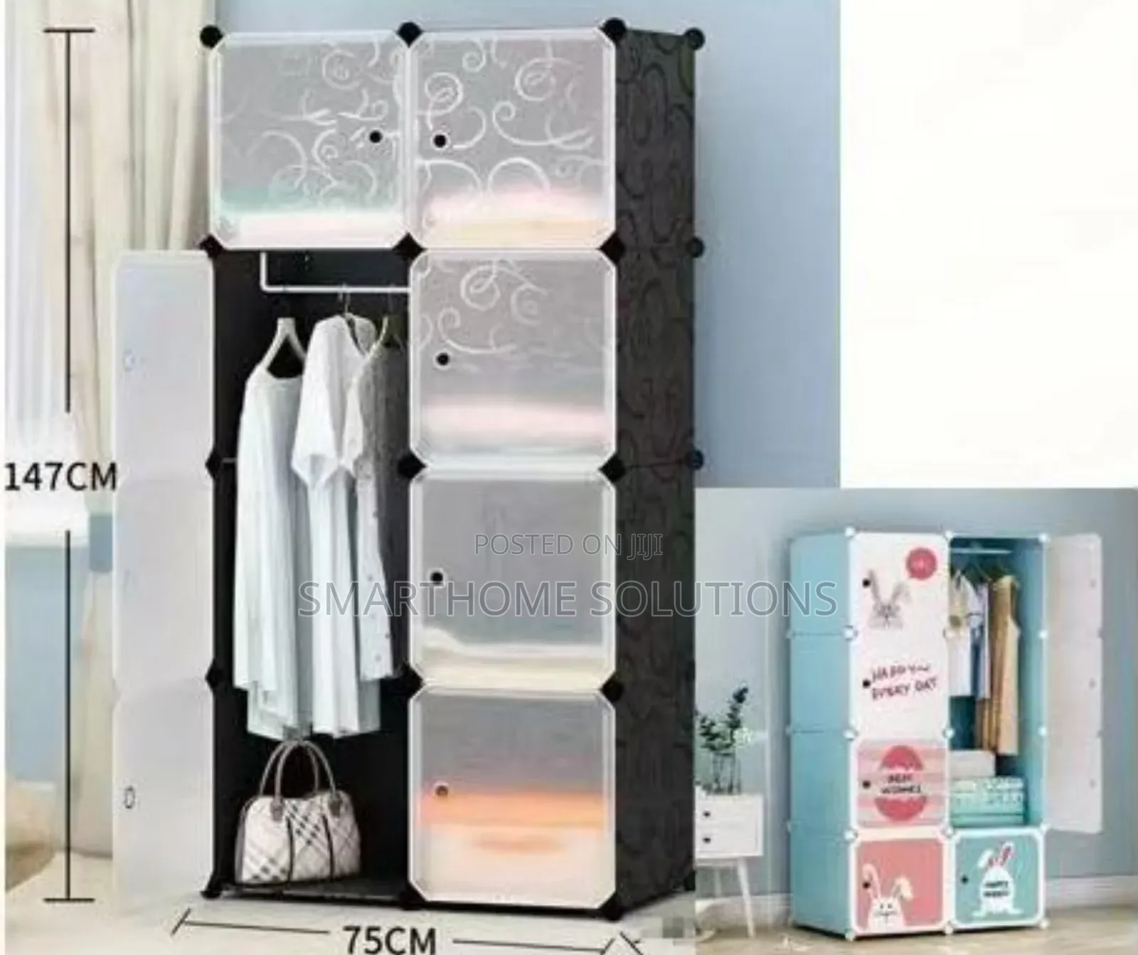 4 Column Plastic Wardrobe