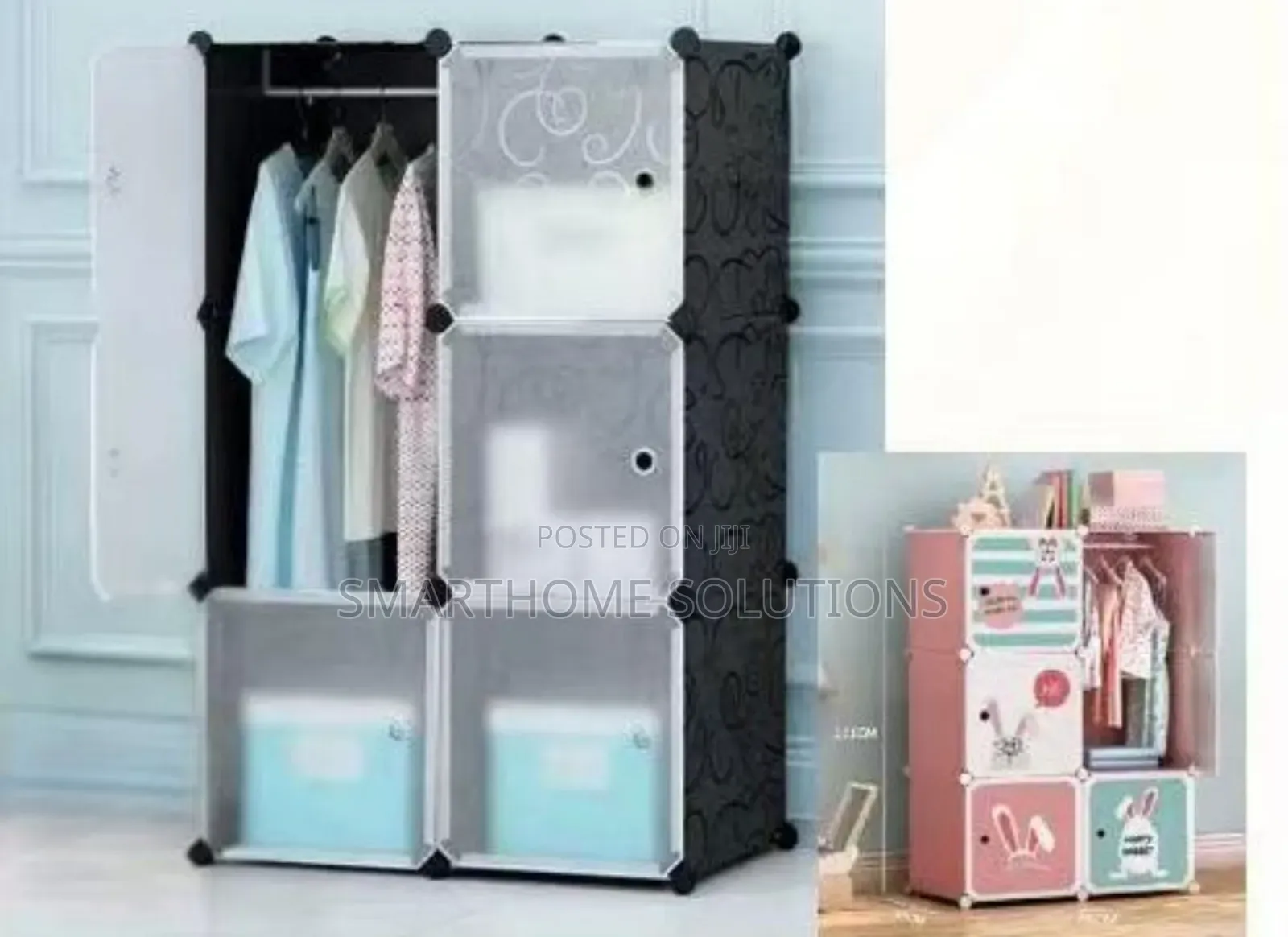 3 Column Plastic Wardrobe